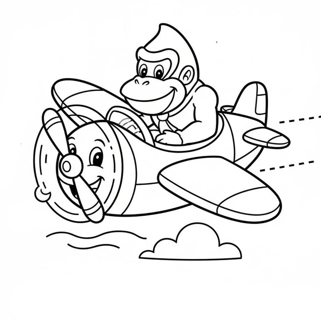Donkey Kong pro děti omalovánka