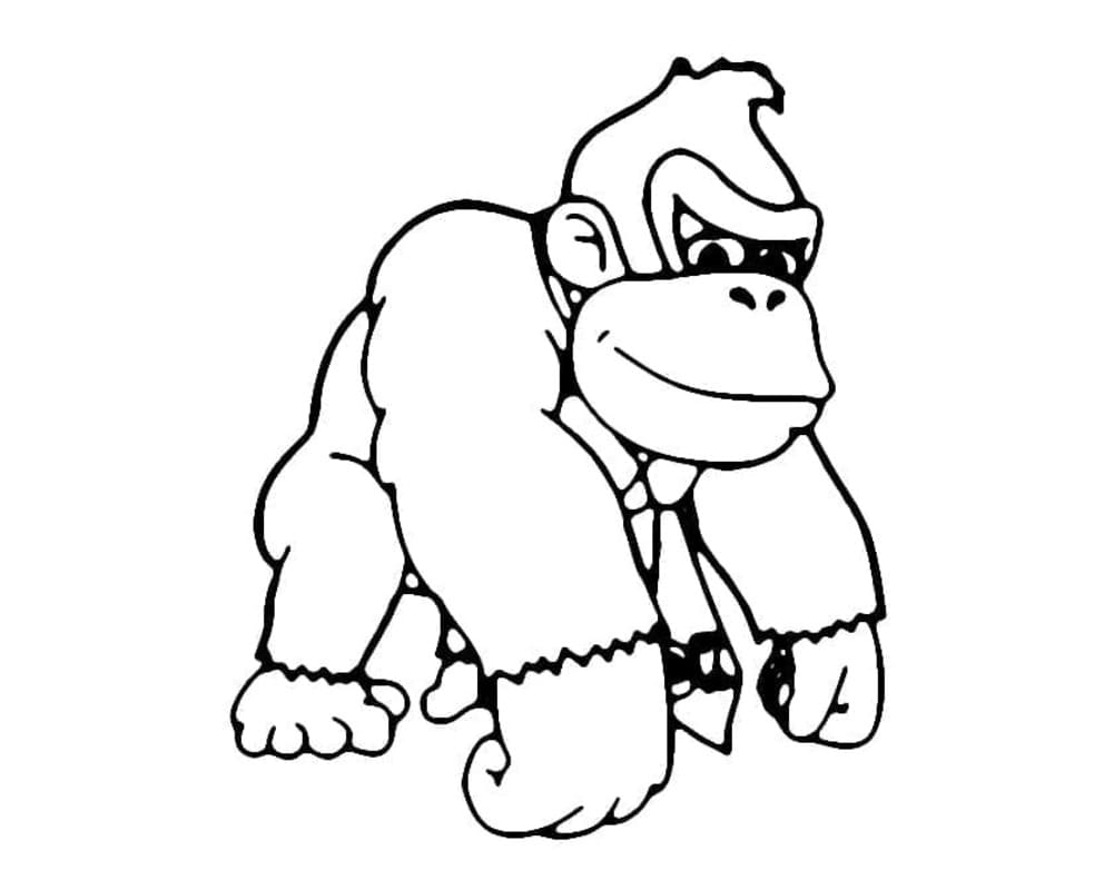 Donkey Kong zdarma snadný omalovánka
