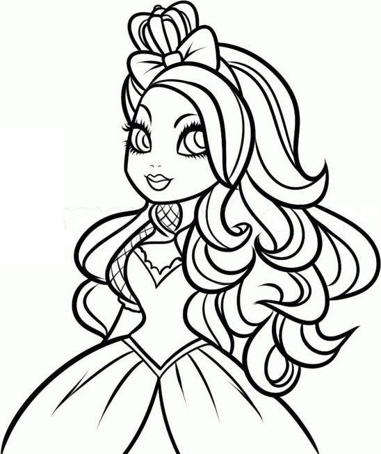 Ever After High základní tisknutelné omalovánka