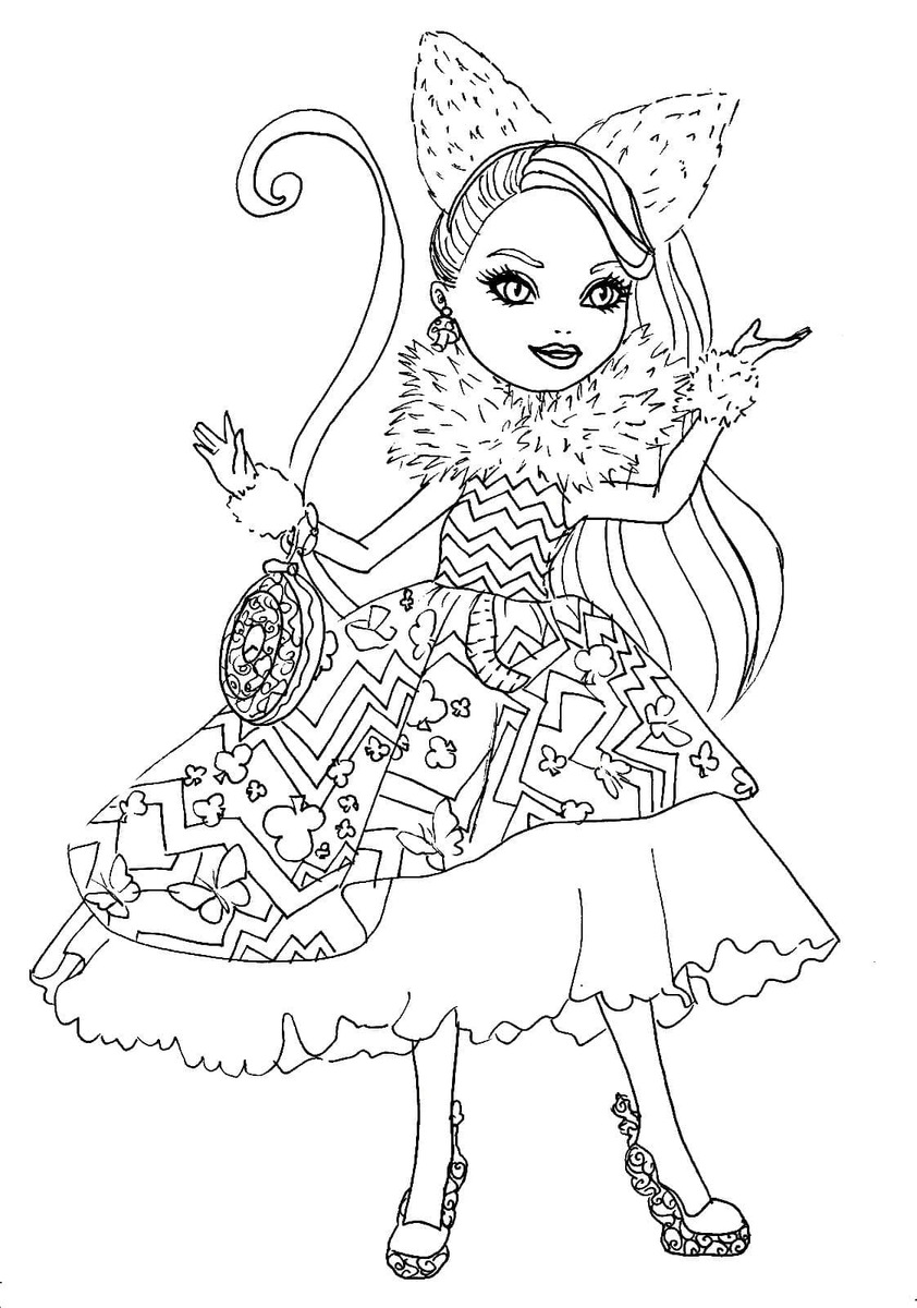 Ever After High zdarma prostý omalovánka