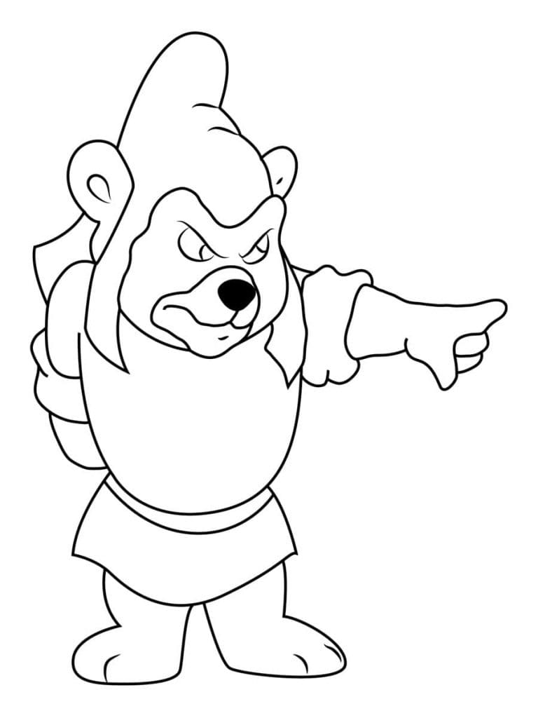 Gumídci snadný tisknutelné omalovánka