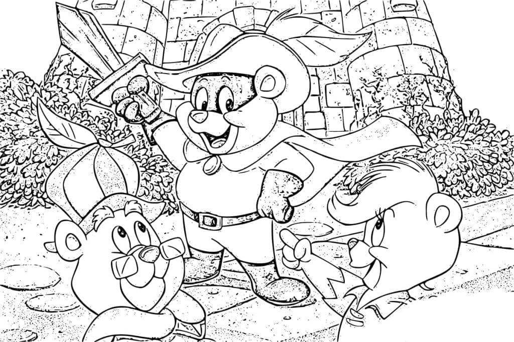 Gumídci zdarma prostý omalovánka