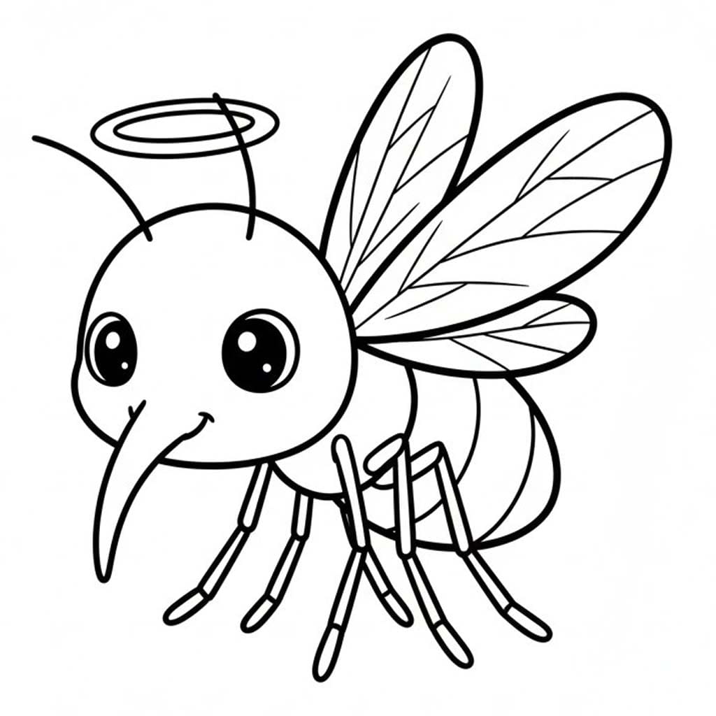 Hmyz Komár omalovánka