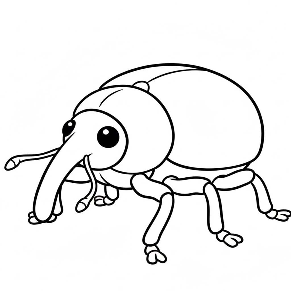 Hmyz Nosatec omalovánka