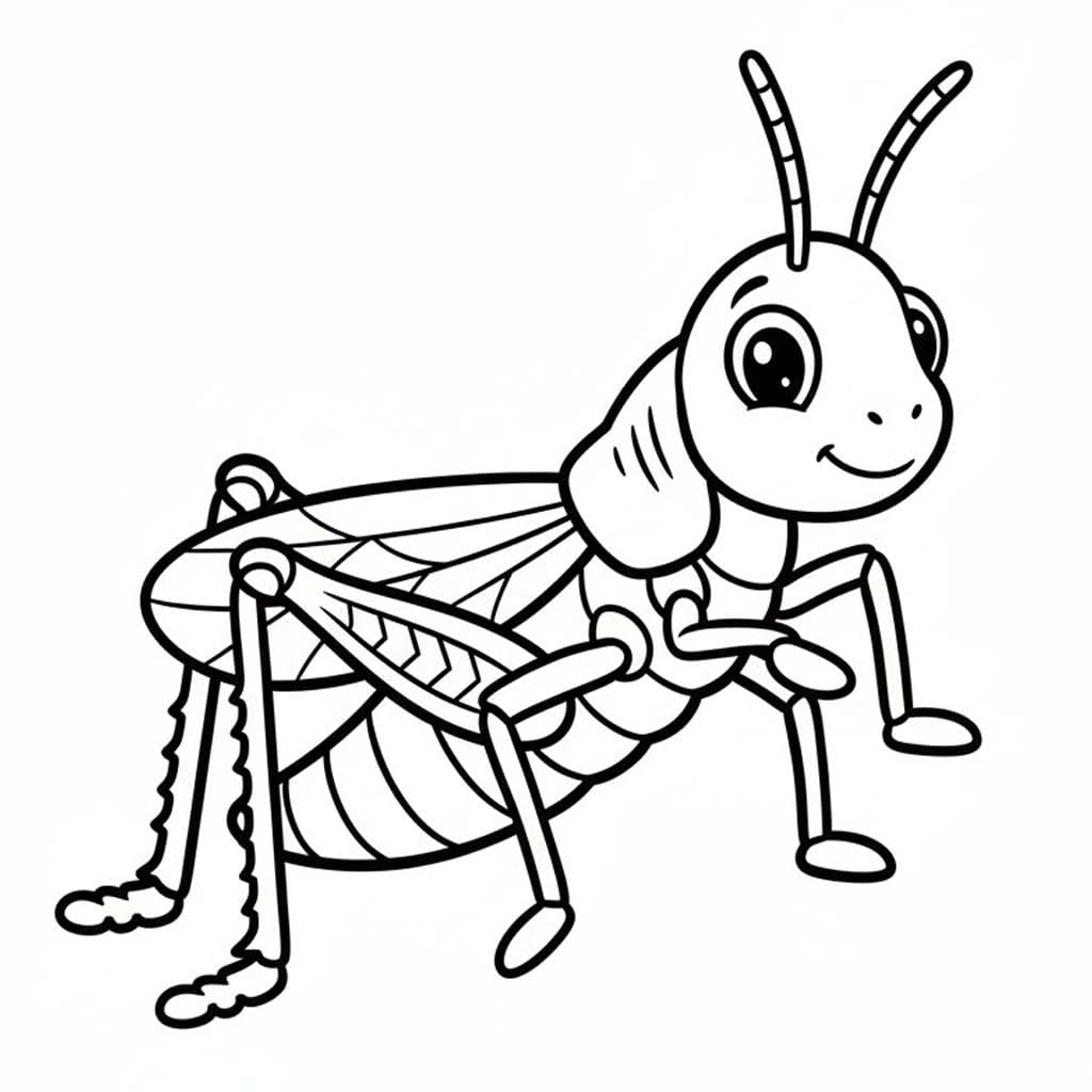 Hmyz Saranče omalovánka