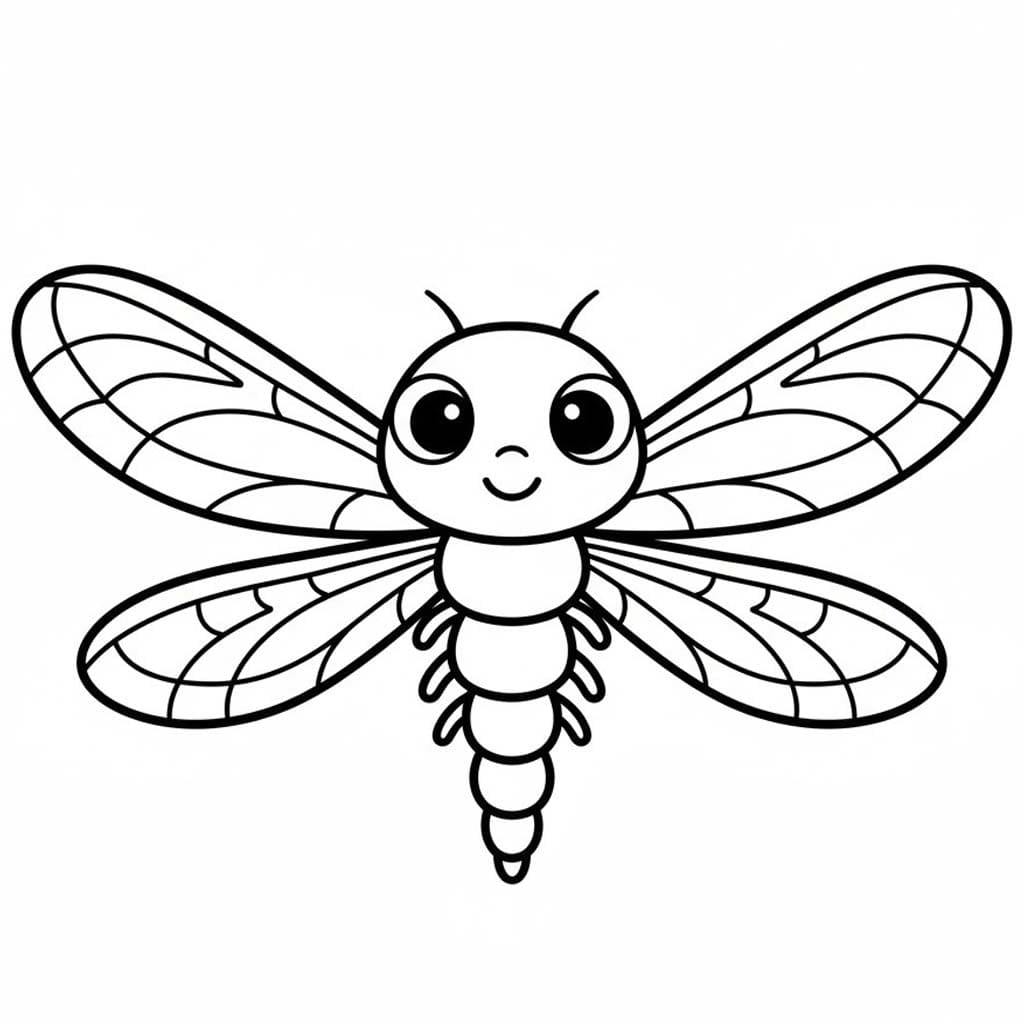 Hmyz Vážka omalovánka