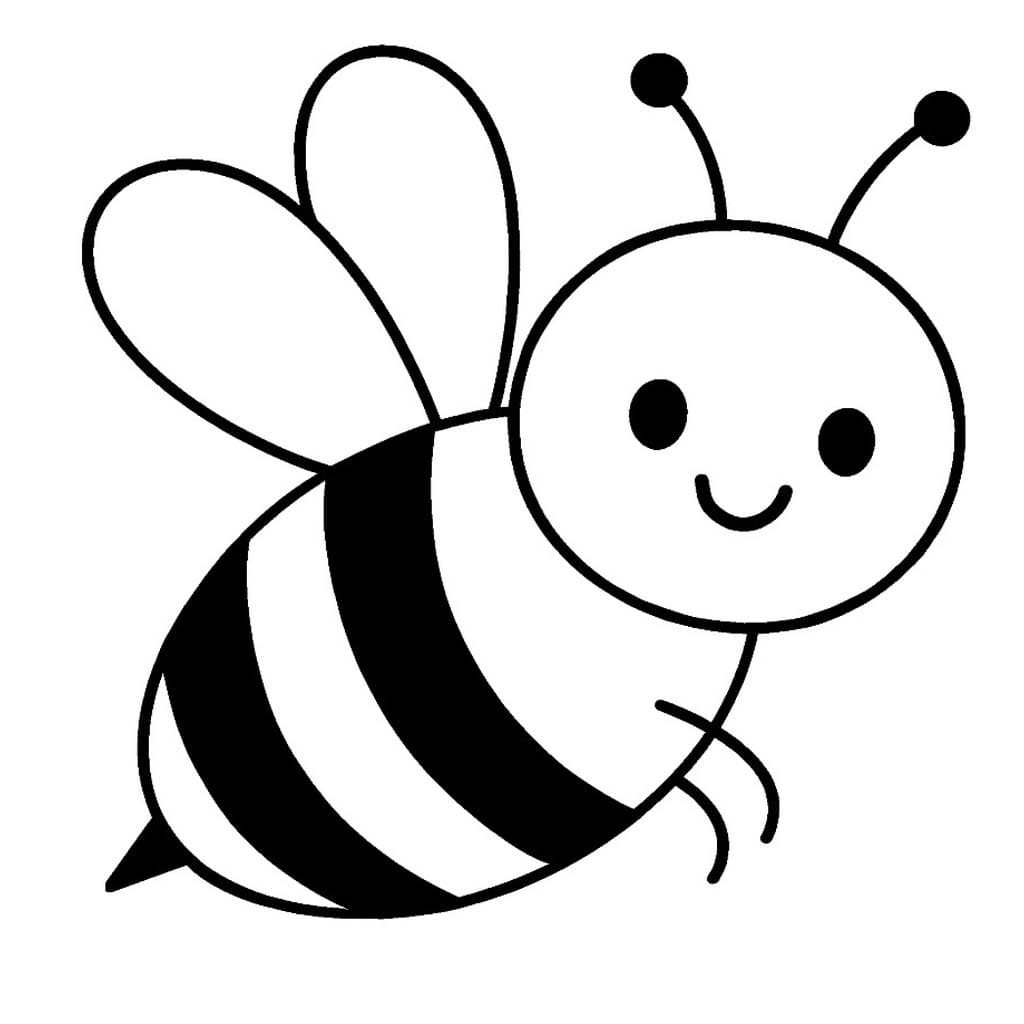 Hmyz včela omalovánka