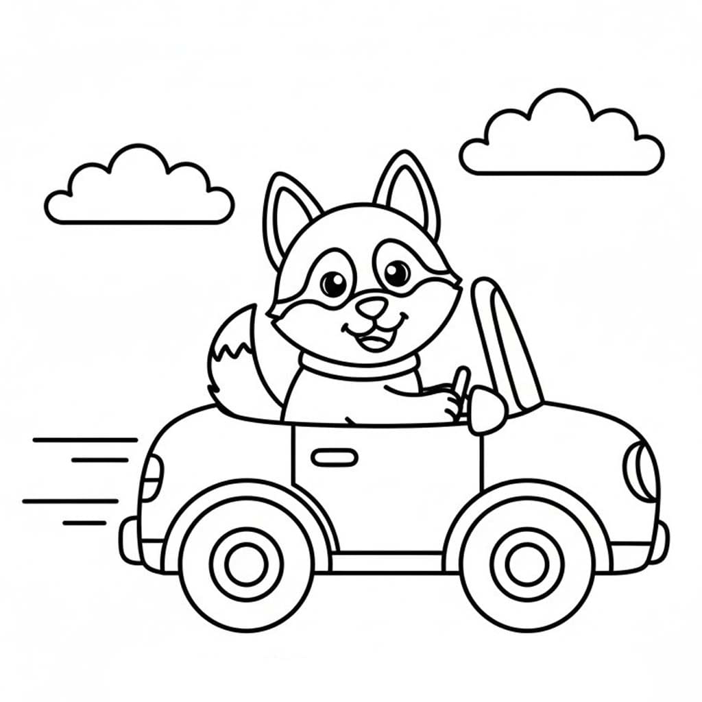 Husky k vytisknutí zdarma omalovánka