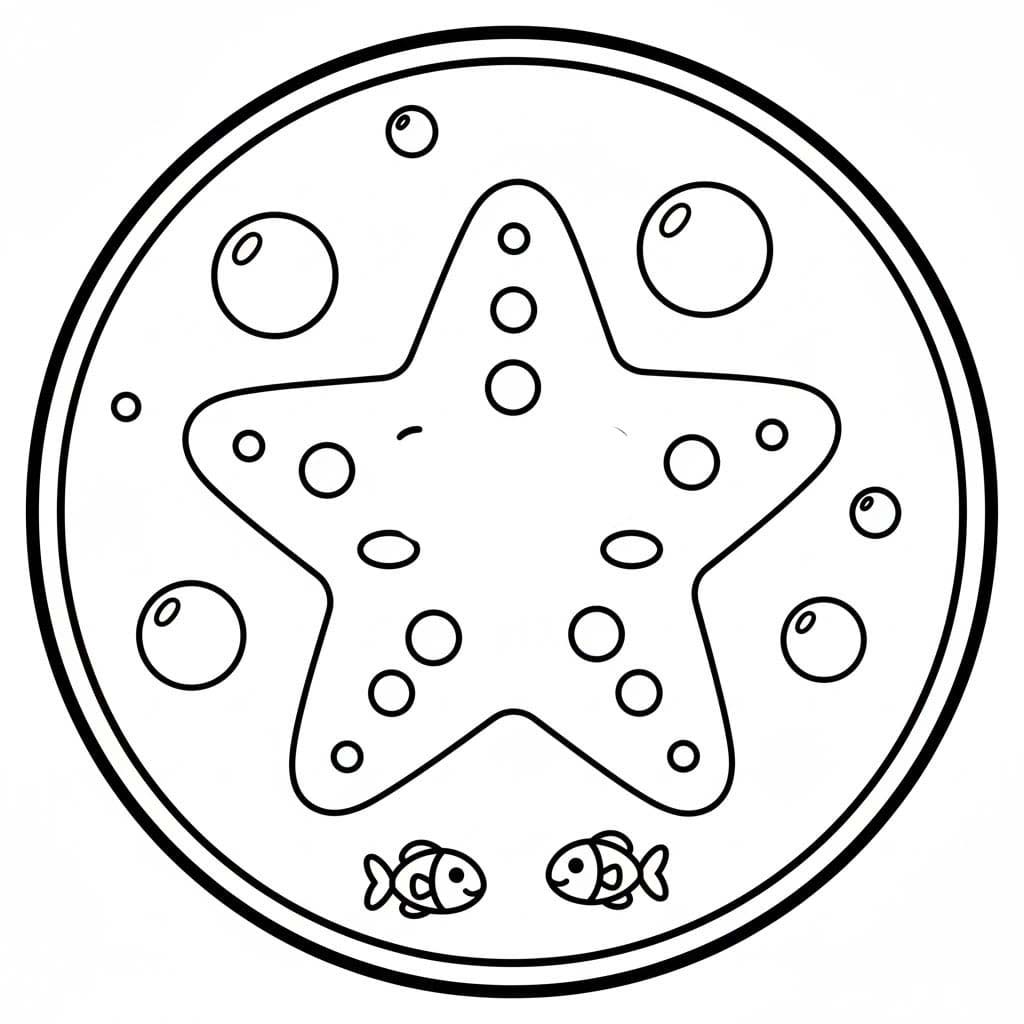 Hvězdice snadný u dětí omalovánka