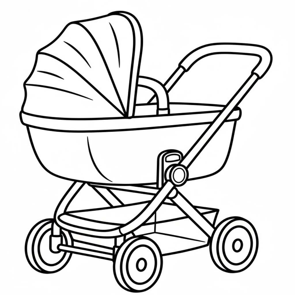 Kočárek 3 omalovánka