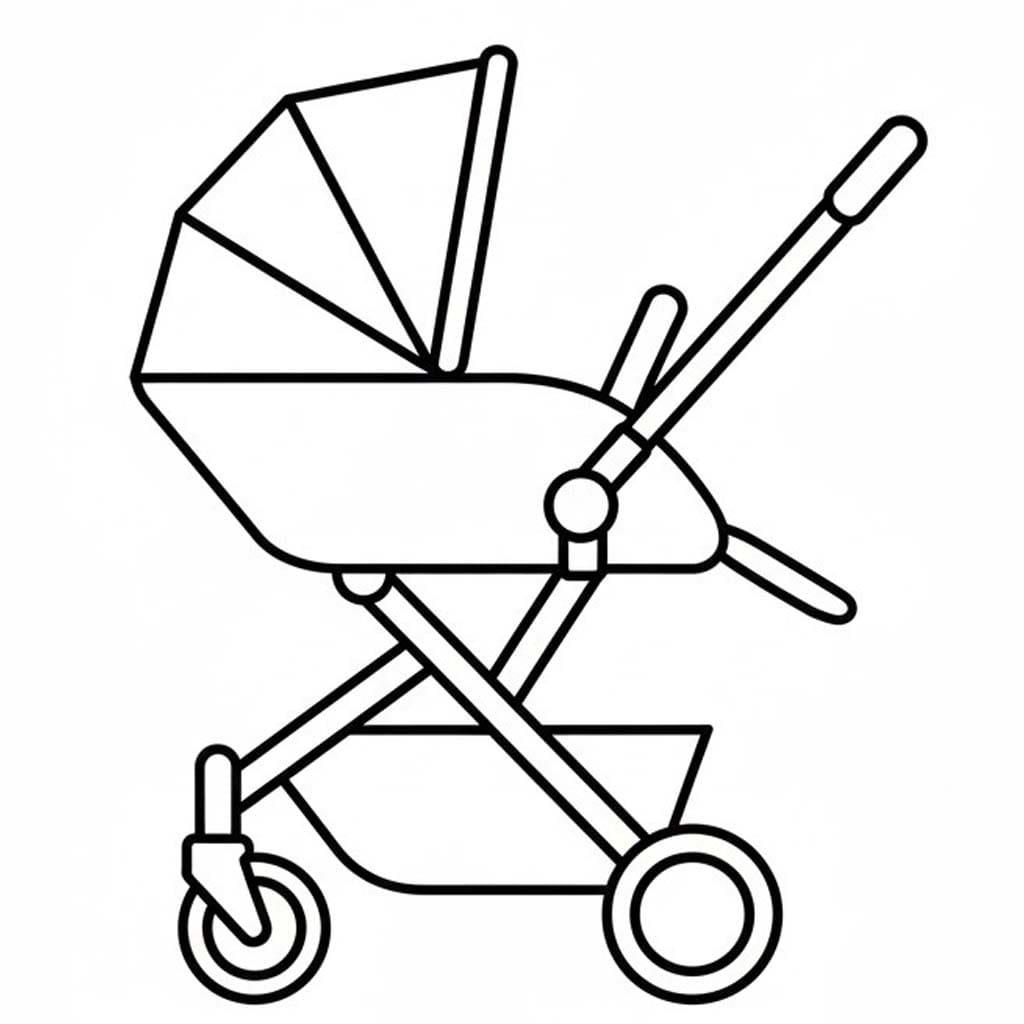 Kočárek 5 omalovánka