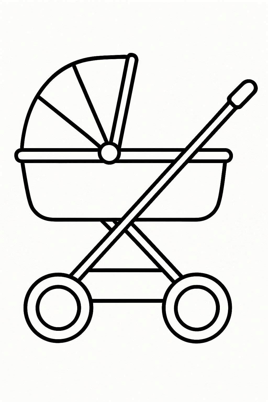 Kočárek základní u dětí omalovánka