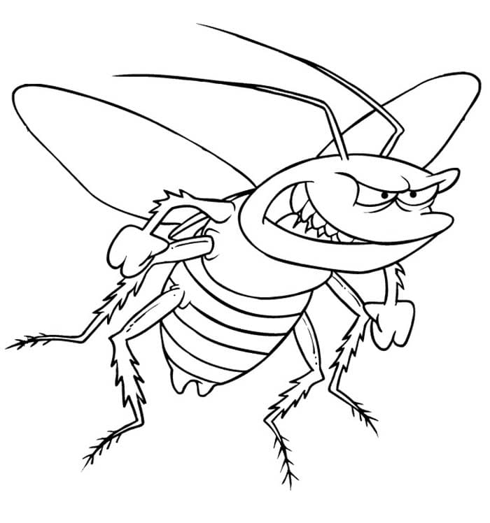Komár Hmyz omalovánka