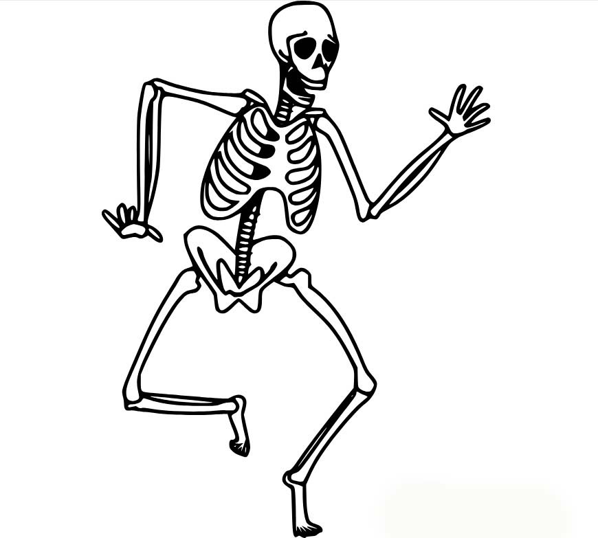 Kostra 3 omalovánka