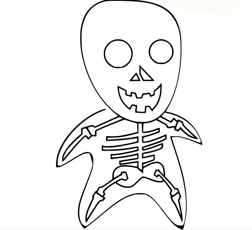 Kostra 4 omalovánka