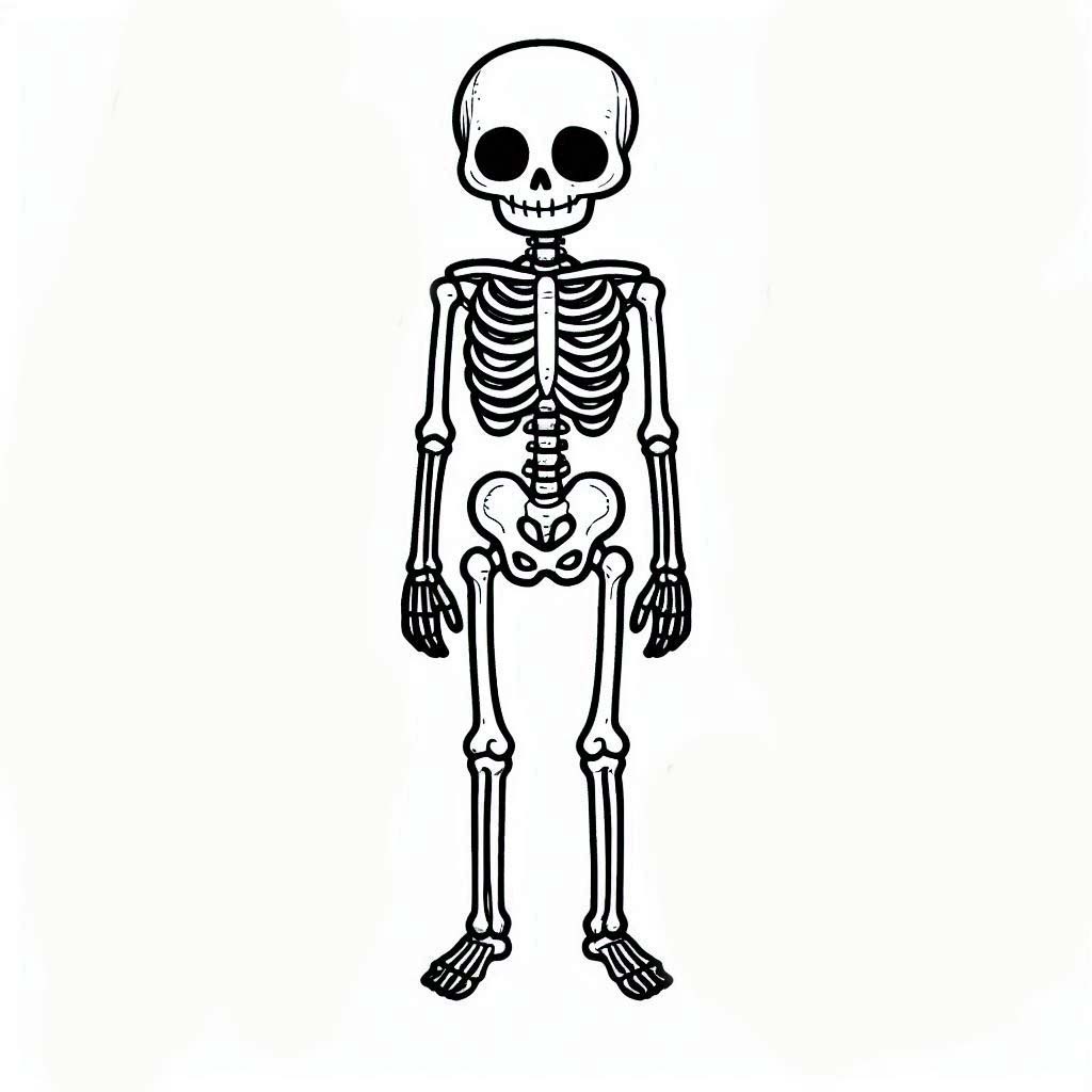 Kostra 7 omalovánka