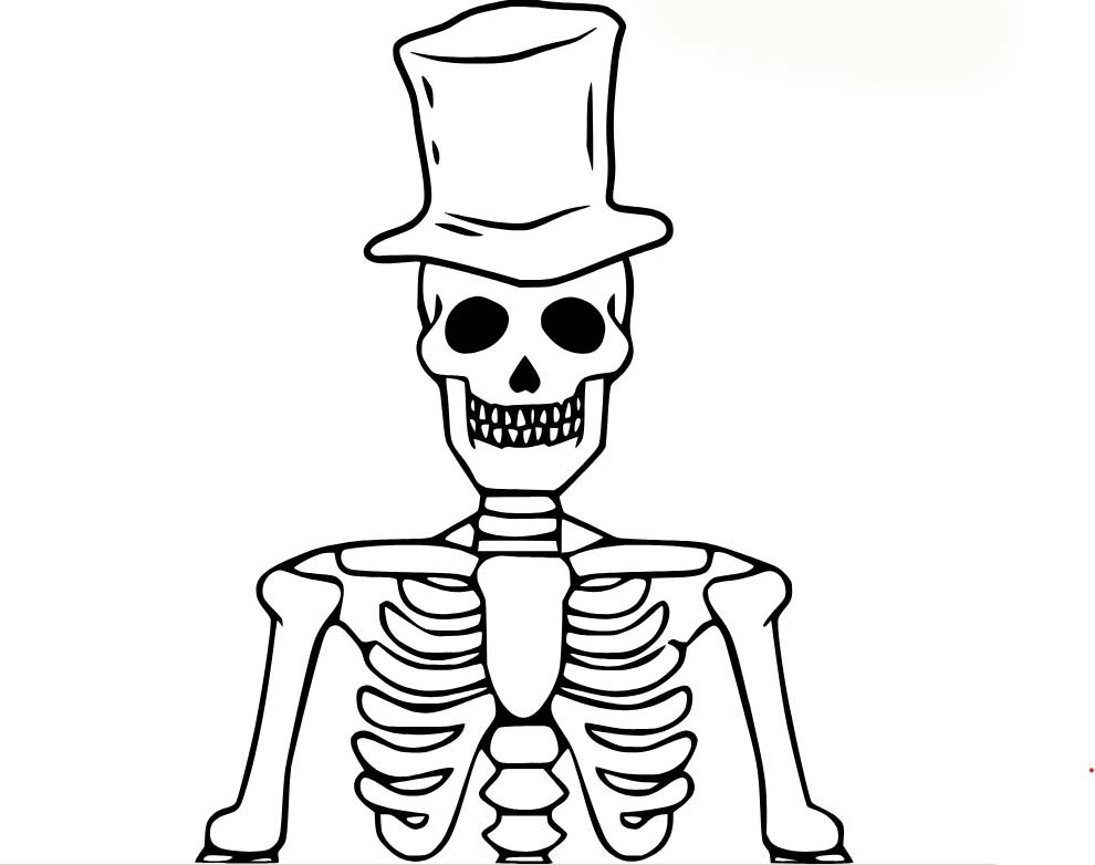 Kostra k vytisknutí zdarma omalovánka