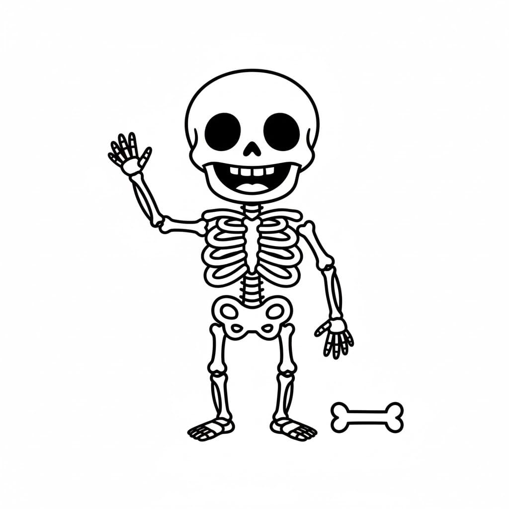 Kostra pro děti omalovánka