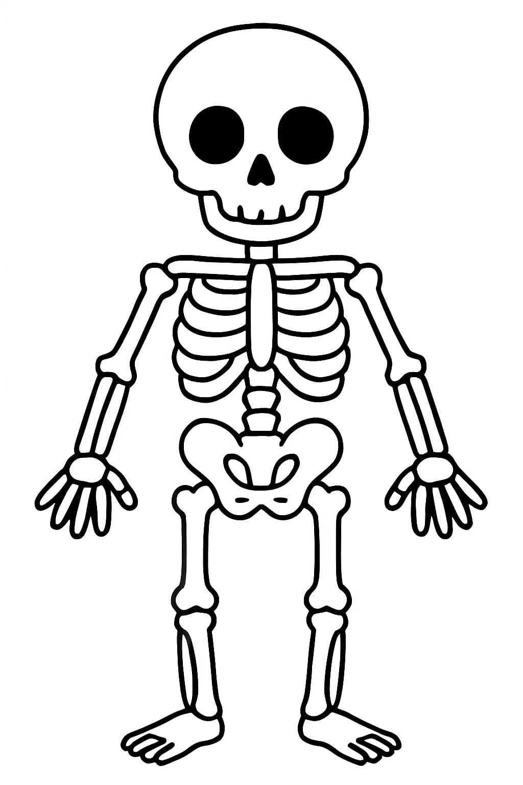 Kostra prostý u dětí omalovánka