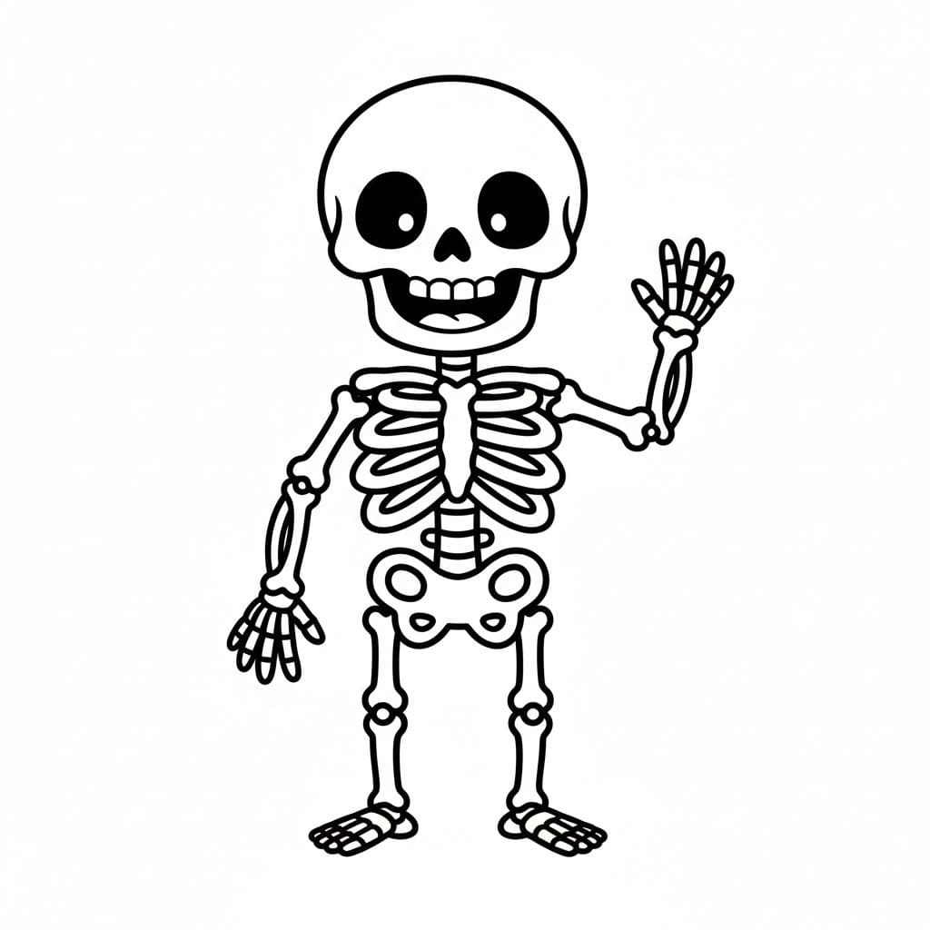 Kostra zdarma pro děti omalovánka