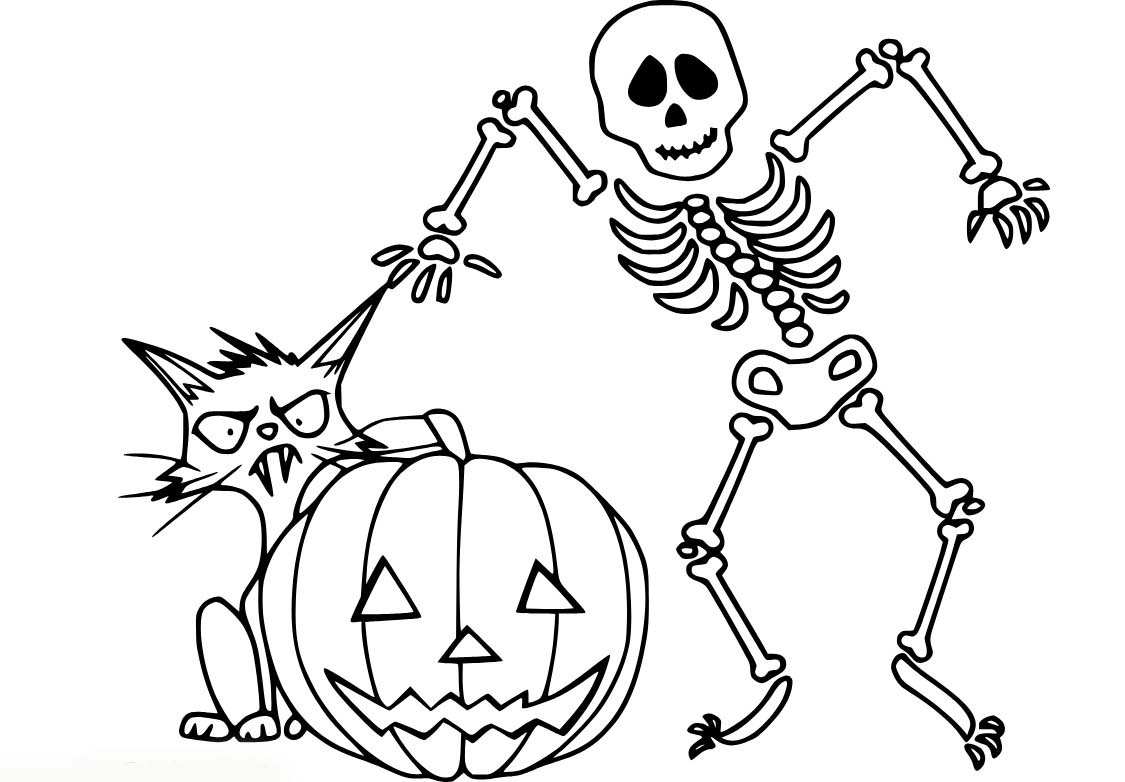 Kostra zdarma omalovánka