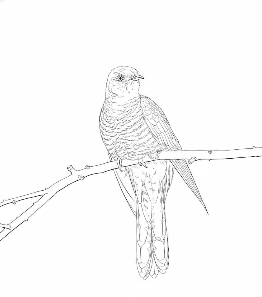 Kukačka 1 omalovánka