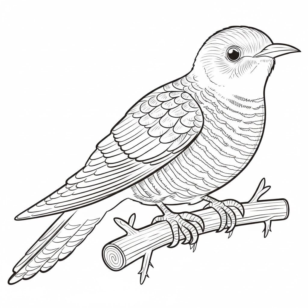 Kukačka 3 omalovánka