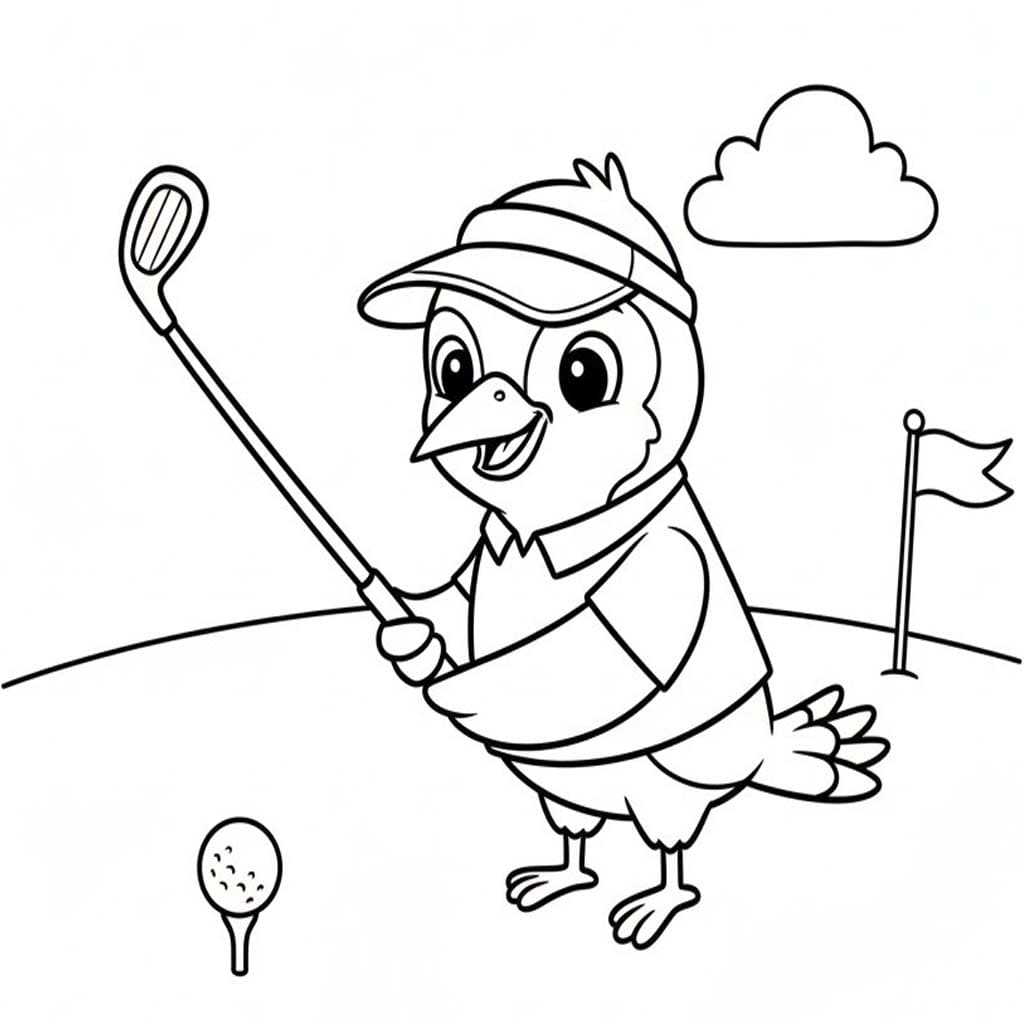 Kukačka 4 omalovánka