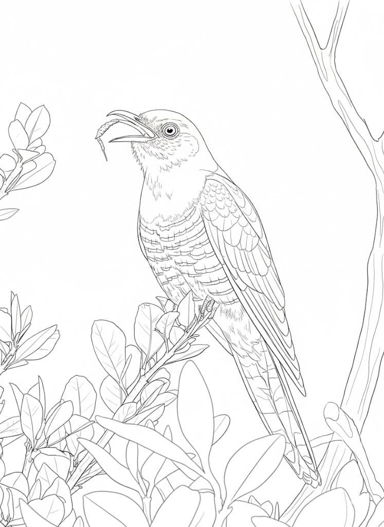 Kukačka 6 omalovánka