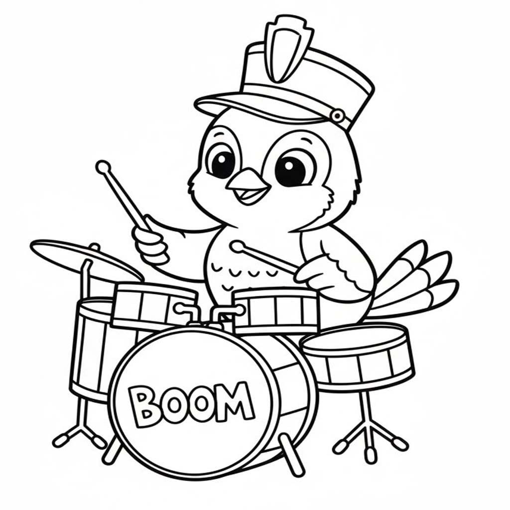 Kukačka 8 omalovánka