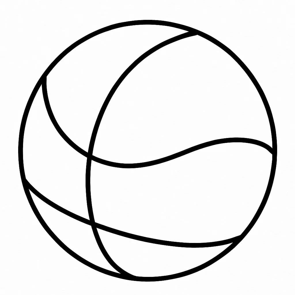 Míče prostý tisknutelné omalovánka