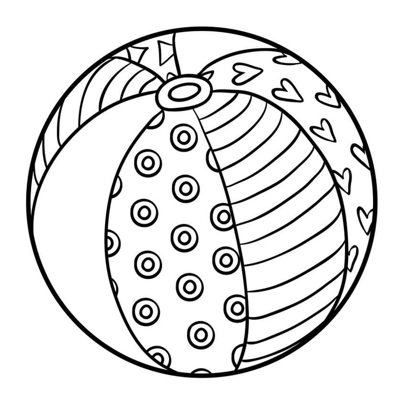 Míče snadný tisknutelné omalovánka