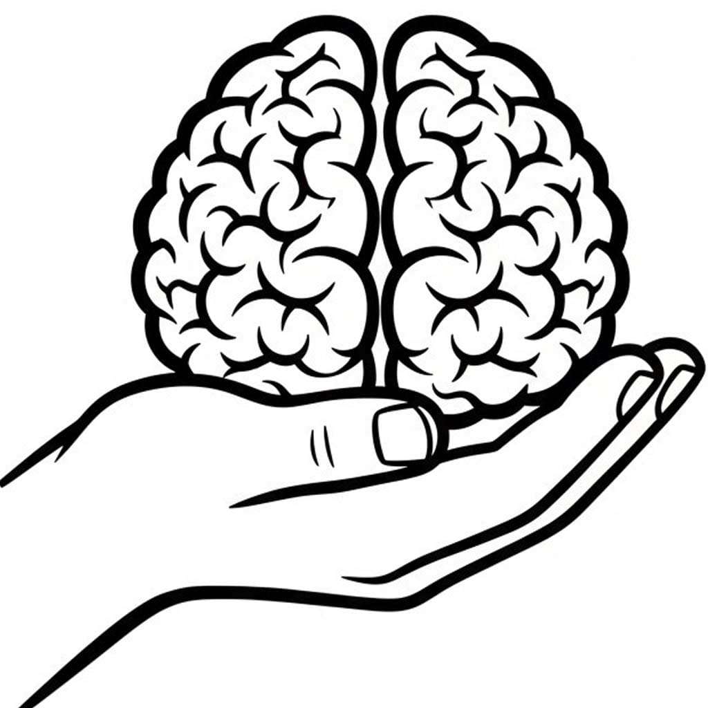 Mozek 1 omalovánka