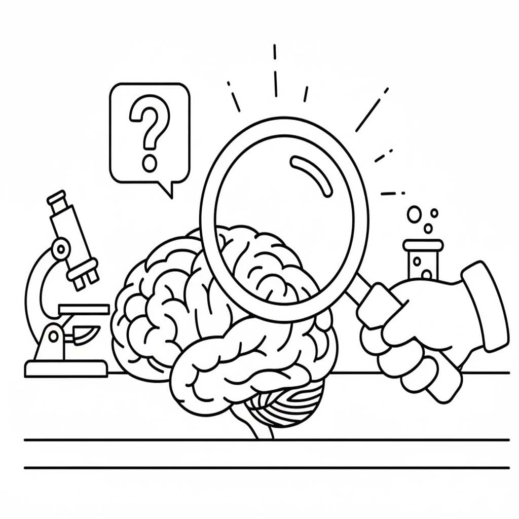 Mozek 6 omalovánka