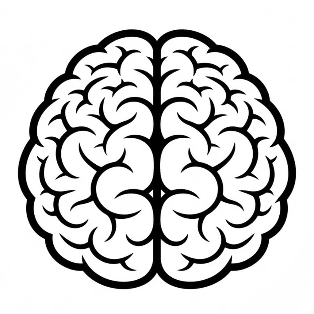 Mozek prostý tisknutelné omalovánka