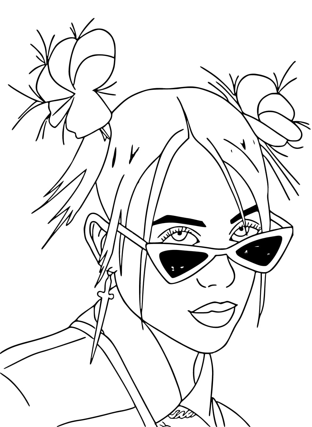 Nakreslete Billie Eilish 1 omalovánka