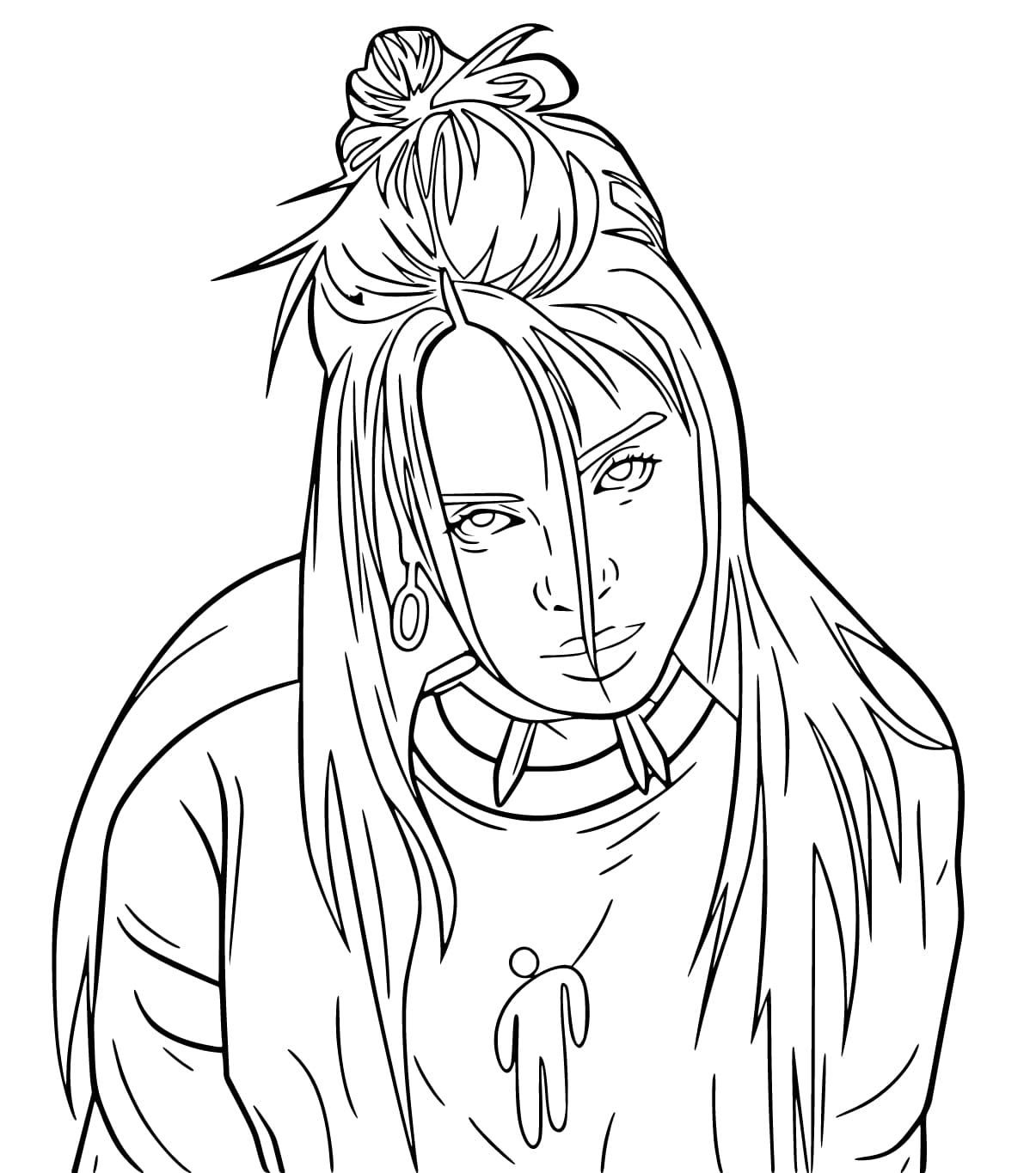 Nakreslete Billie Eilish 3 omalovánka