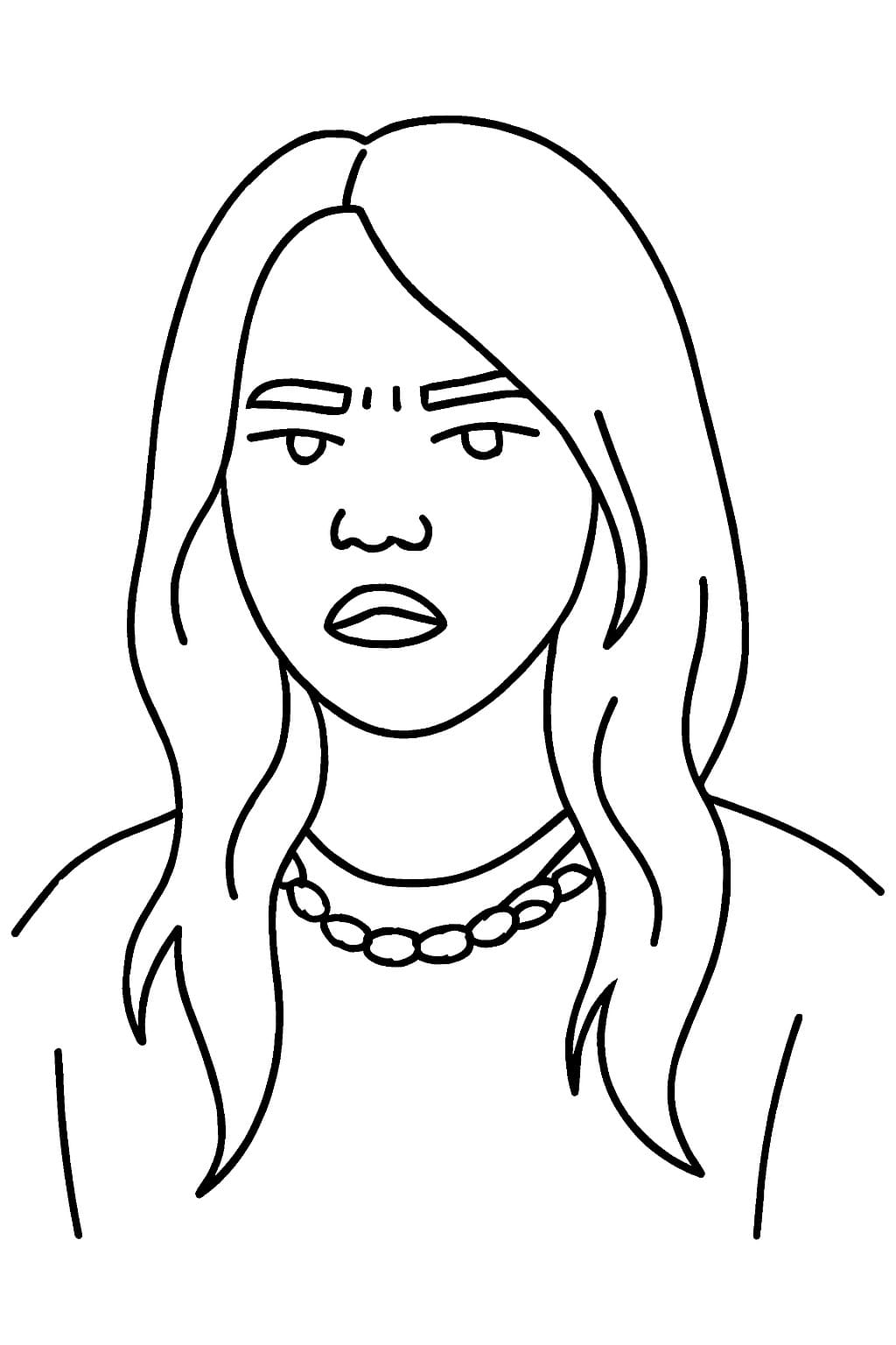 Nakreslete Billie Eilish 4 omalovánka
