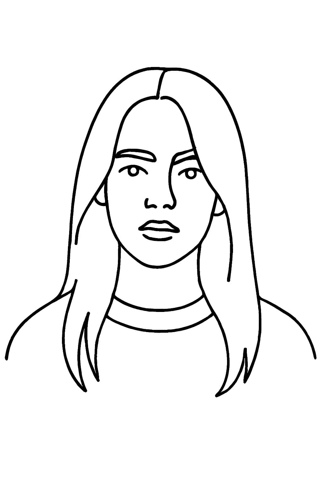 Nakreslete Billie Eilish 5 omalovánka