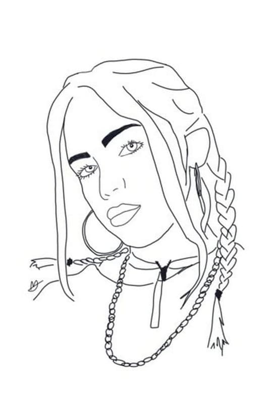 Billie Eilish omalovánky