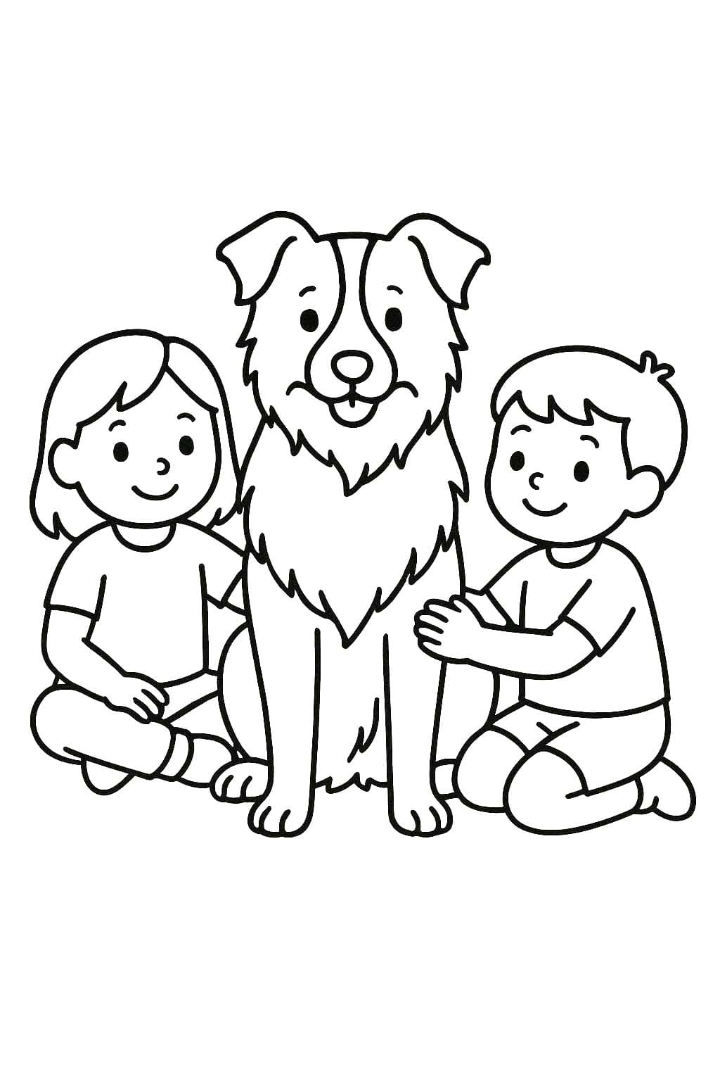 Nakreslete Border Kolie k vytisknutí omalovánka