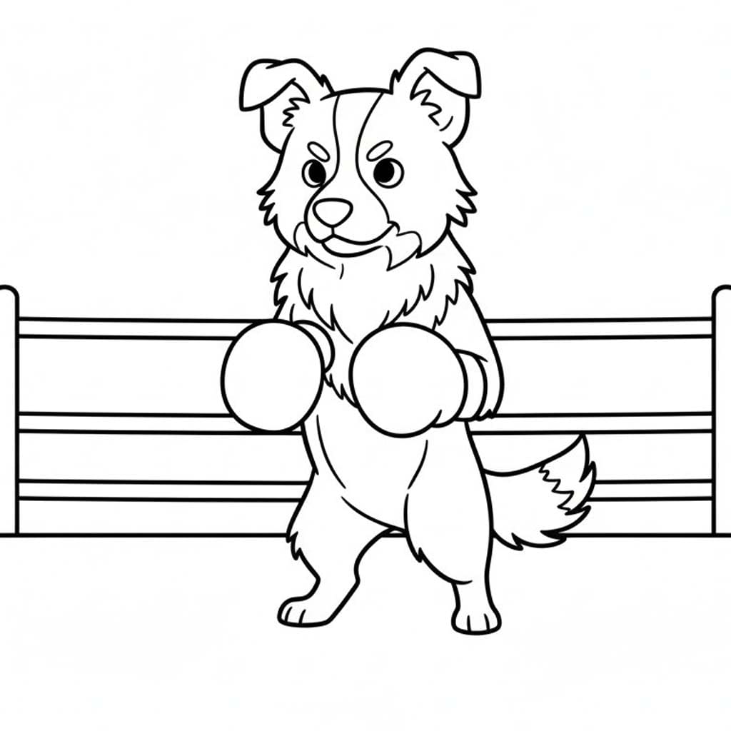 Nakreslete Border Kolie pro děti omalovánka