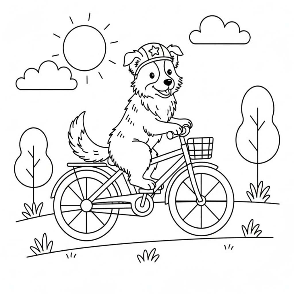 Nakreslete Border Kolie snadný omalovánka