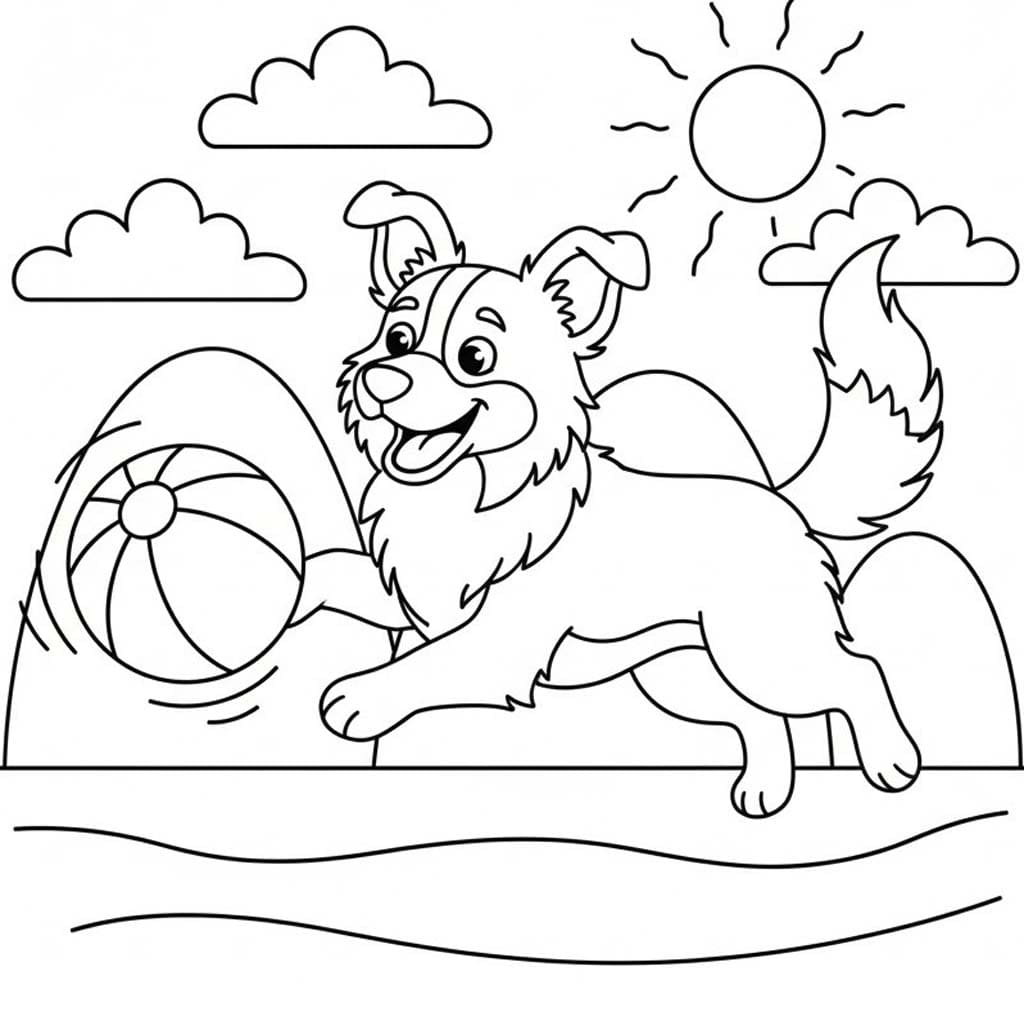 Nakreslete Border Kolie základní omalovánka