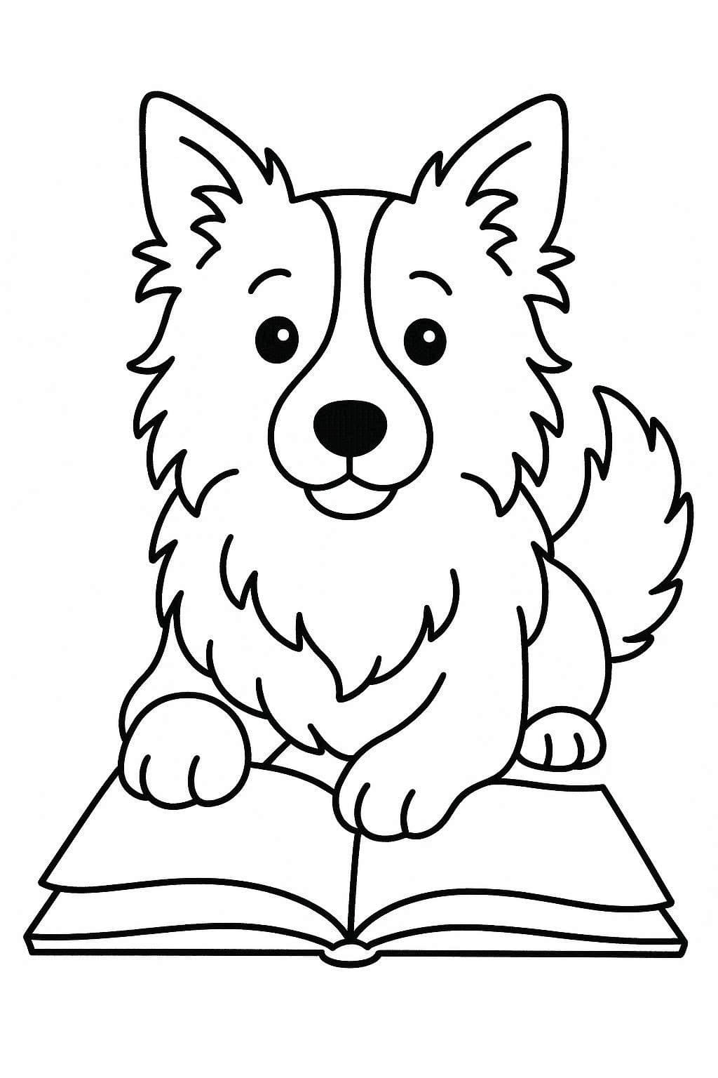 Nakreslete Border Kolie zdarma omalovánka