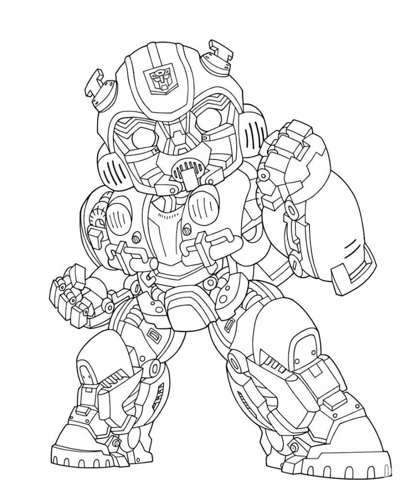 Nakreslete Bumblebee 4 omalovánka