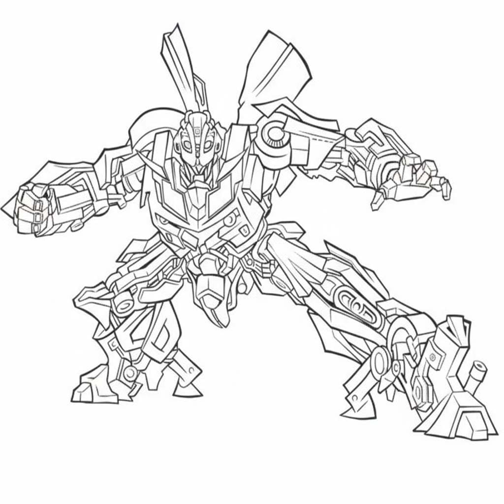 Nakreslete Bumblebee k vytisknutí zdarma omalovánka