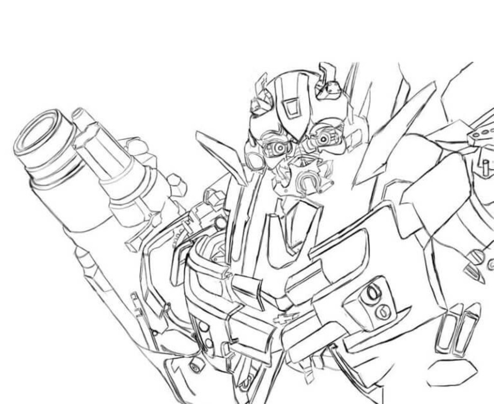 Nakreslete Bumblebee zdarma snadný omalovánka