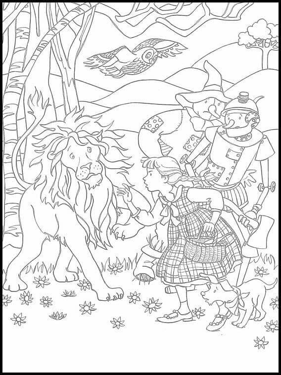 Nakreslete Čaroděj ze země Oz k vytisknutí zdarma omalovánka