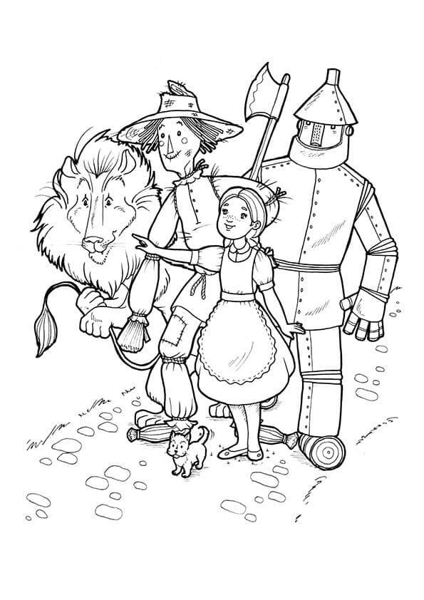 Nakreslete Čaroděj ze země Oz tisknutelné pro děti omalovánka